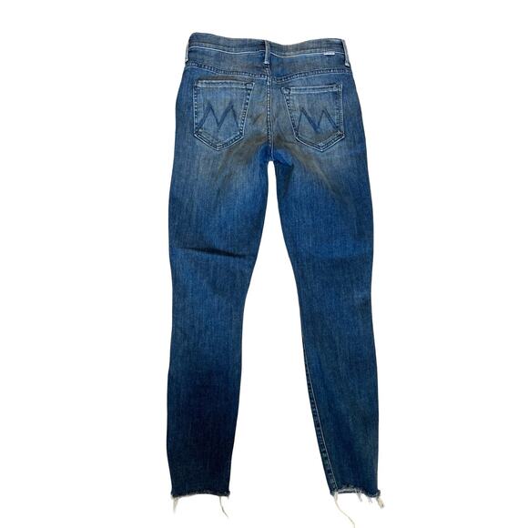 Mother The Stunner Ankle Fray Jeans Field of Dreams Sz 27 High Rise Skinny - Picture 5 of 9
